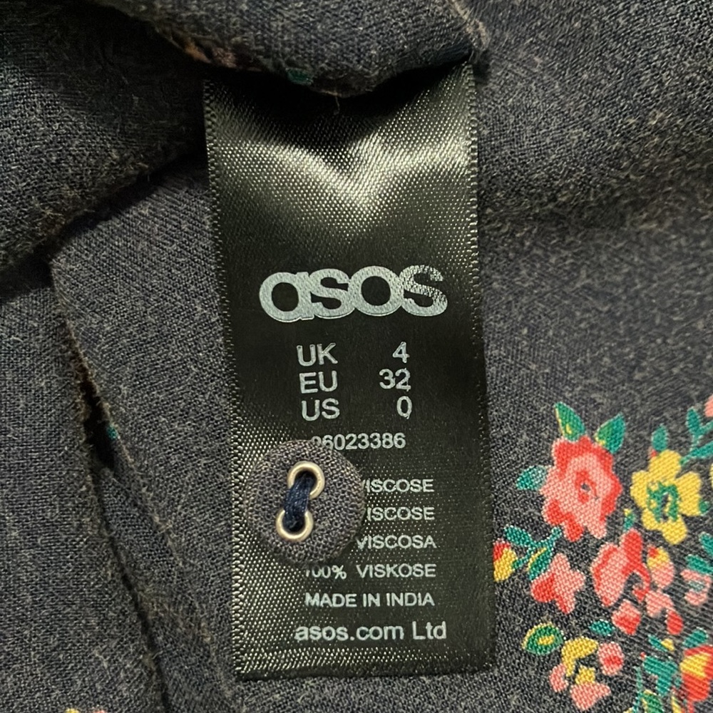 NWT ASOS Casual Tea Dress in Ditsy Floral Size 0 - Picture 6 of 7